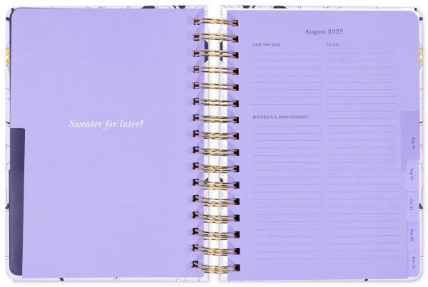 2025-2026 Kate Spade New York 17 Month Large Planner, Coastal Garden