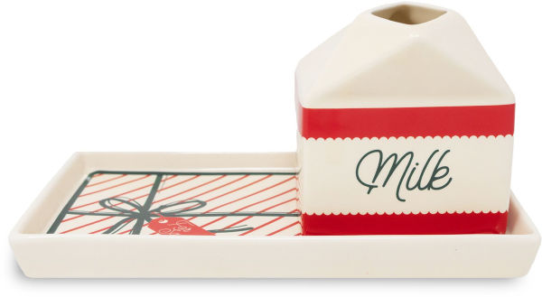 Milk and Cookies Treat Tray Set