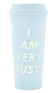 Title: Ban.do Hot Stuff Thermal Mug, I Am Very Busy (Ice Blue)