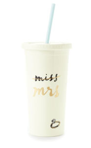 Title: Kate Spade Bridal Tumbler with Straw, Miss to Mrs.