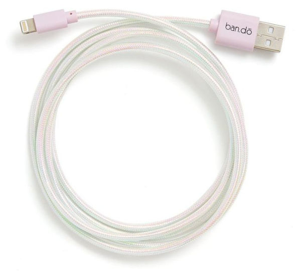 back me up! charging cord, pearlescent