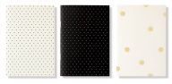 Title: Kate Spade Triple Notebook Set, Black Dot