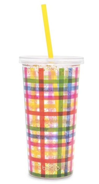 Ban.do Sip Sip Tumbler With Straw (Deluxe), Block Party