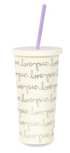 Title: kate spade new york Tumbler with Straw, Love Script