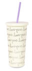 kate spade new york Tumbler with Straw, Love Script