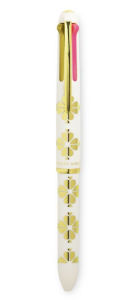 Kate Spade Multi-Click Pen, Gold Spade Flower