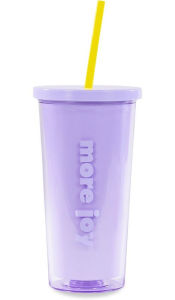 Acrylic Tumbler with Straw, Garden Plaid - Lifeguard Press