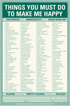 things you must do to make me happy large list pad 60 sheets