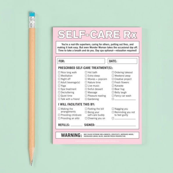 Self-Care RX Pad Knock Knock Nifty Notes by Knock Knock