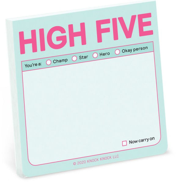 High Five Knock Knock Sticky Notes (Pastel Version)