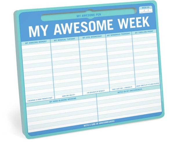 My Awesome Week Mousepad Notepad