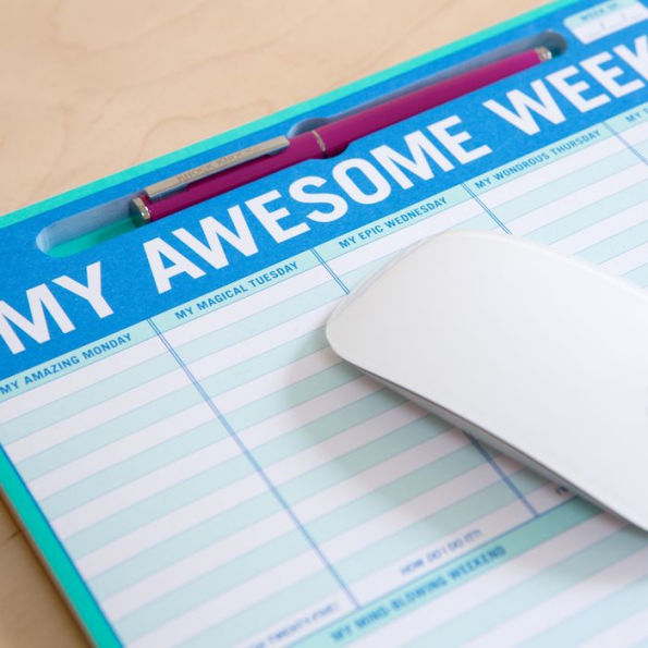 My Awesome Week Mousepad Notepad