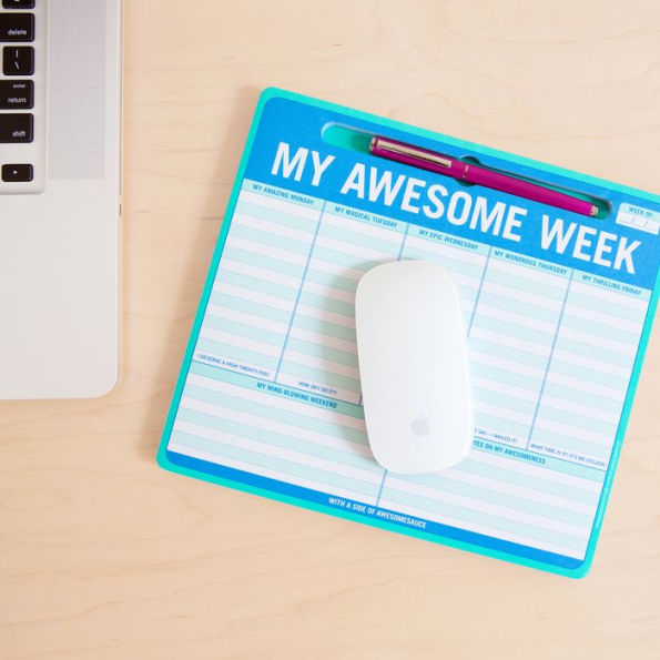 My Awesome Week Mousepad Notepad