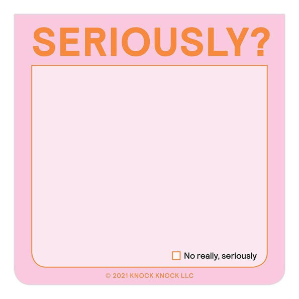 Seriously? Knock Knock Sticky Notes (Pastel Version)
