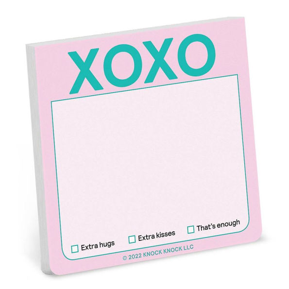 XOXO Knock Knock Sticky Notes (Pastel Version)