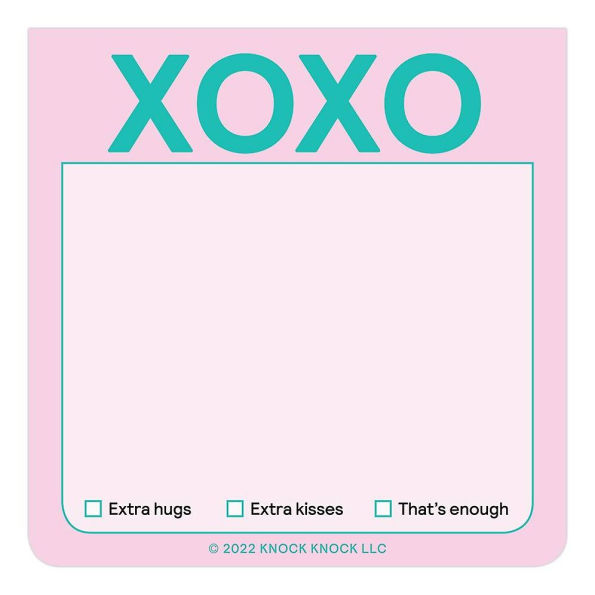 XOXO Knock Knock Sticky Notes (Pastel Version)
