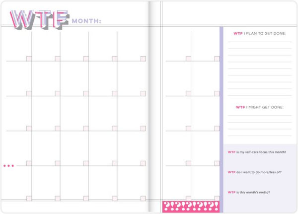 WTF Undated Planner & Weekly Agenda Notebook