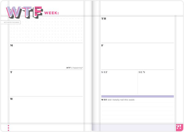 WTF Undated Planner & Weekly Agenda Notebook