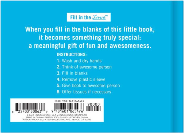 Why You're So Awesome Fill in the Love Gift Book