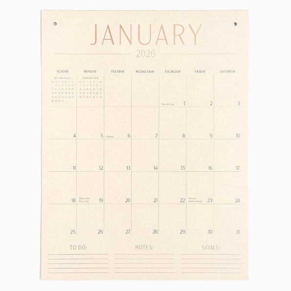 2026 Paper Source Tall on the Wall Calendar