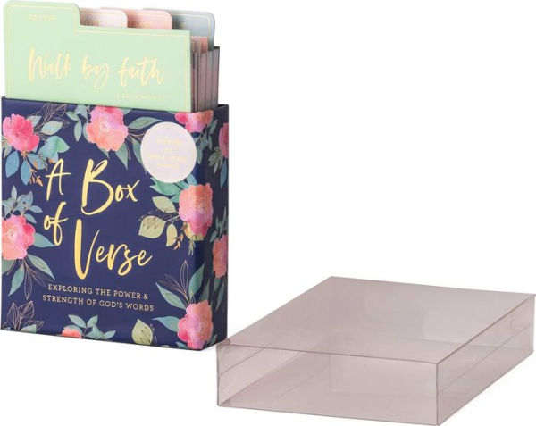 Navy Floral Box of Verse