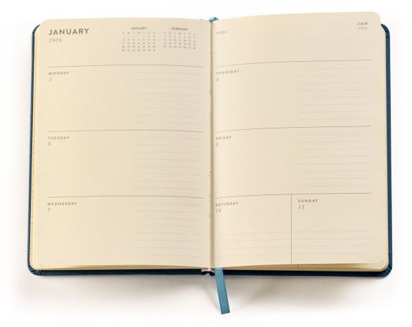 2025-2026 Linen Bound Daisies 18-Month Planner