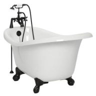 Title: American Bath Factory T020D-OB-L Marilyn Champagne Massage Bathtub Faucet - White