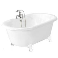 Title: American Bath Factory T070D-WH-C Melinda Champagne Massage Bathtub Faucet - White