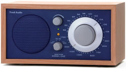 Alternative view 1 of Tivoli M1BLU Model One Radio - Cherry/Cobalt Blue