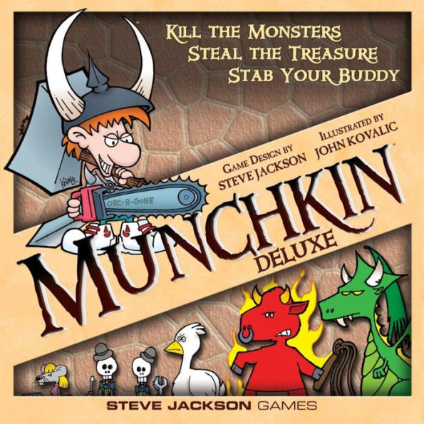 Munchkin Deluxe Board Card Game From Steve Jackson Games COMPLETE