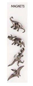 Title: Cast Dinosaurs Pewter Animal Magnets S/4