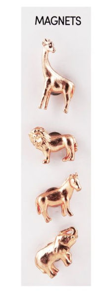 Cast Safari Rose Gold Animal Magnets S/4