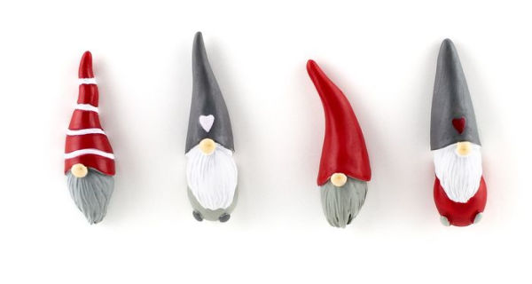 Polyresin Gnome Magnets s/4