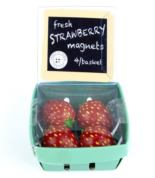 Strawberry Magnets Set of 4