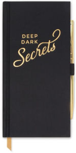 Title: Black Deep Dark Secrets Slim Notebook with Pen, 3.5 x 7