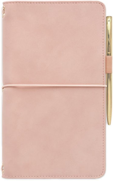 Blush Cheetah Folio w/Pen and Undated Planner, 4.75 X 8.25