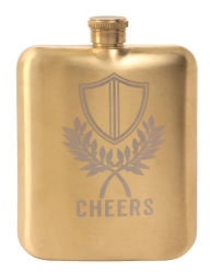 Title: Cheers Crest Stainless Steel Flask