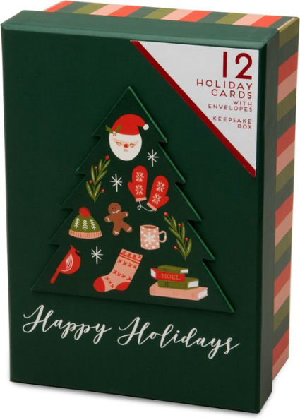 Holly Jolly Icon Tree Christmas Boxed Cards