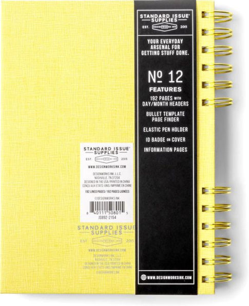 Yellow Standard Issue Notebook No. 12