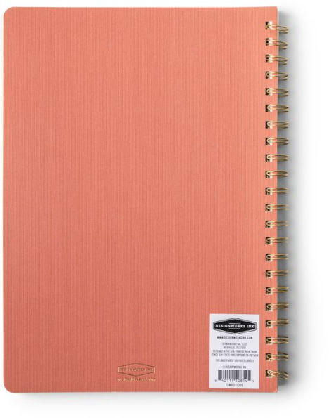 Terracotta Textured Paper Twin Wire Notebook, 8.25 X 11.625