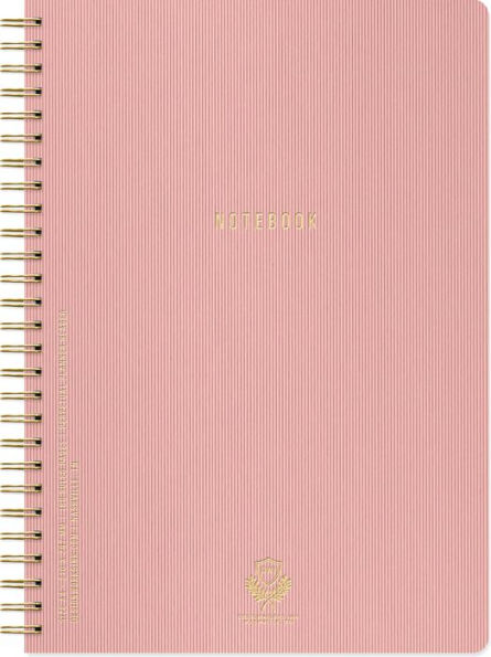 Dusty Blush Textured Paper Twin Wire A4 Notebook (B&N Exclusive)