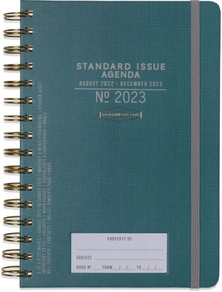2023 The Standard Issue Planner 17-Month Weekly Planner - Teal