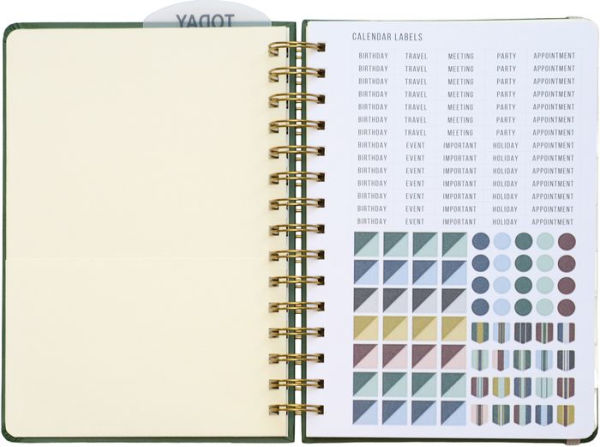 Bookbinders Design - Carnet en cuir avec inlay agenda 2024, Dusty
