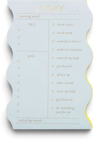 Blue Wavy Daily Progress Notepad