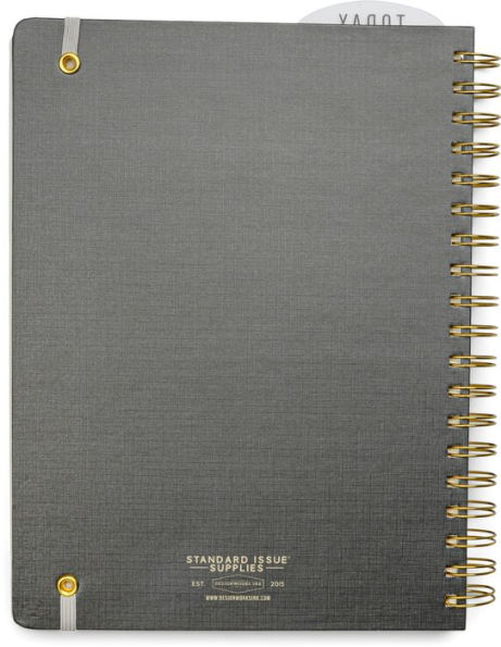 2025 Charcoal Standard Issue Medium 17-month Weekly Planner