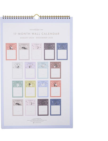 2025 17-month Zodiac Wall Calendar