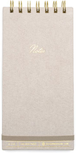 Vegan Suede Reporter Notepad - Taupe