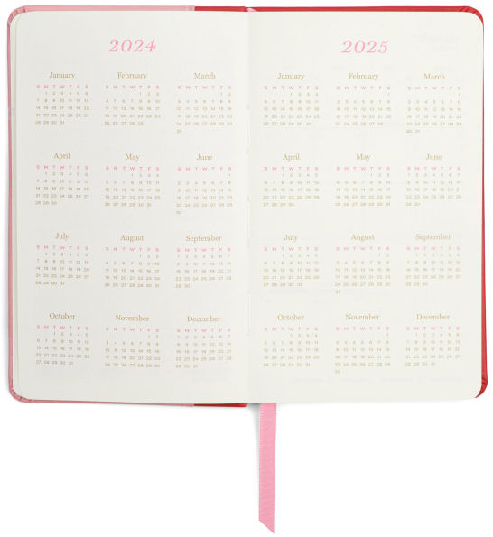 2025 Pink Colorblock 12-Month Pocket Weekly Planner