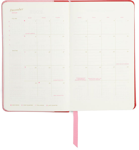 2025 Pink Colorblock 12-Month Pocket Weekly Planner