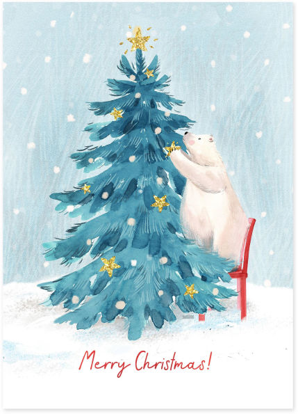 Polar Bear Tree Holiday Boxed Cards